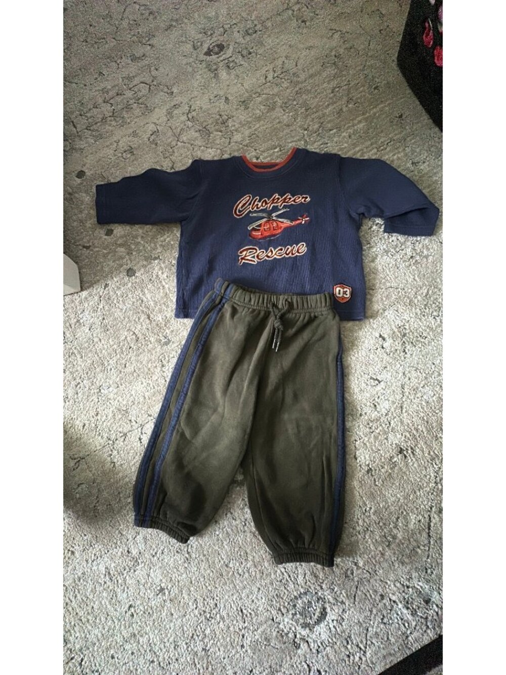 Y2K carters chopper rescue two piece 2t